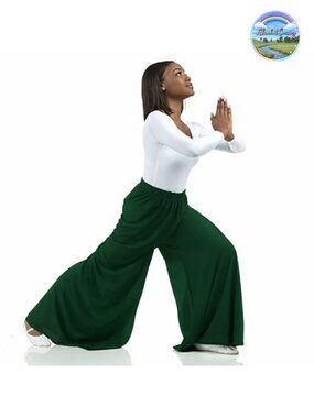 Wide Leg Palazzo Pants High Rise Plus Size Dance Worship